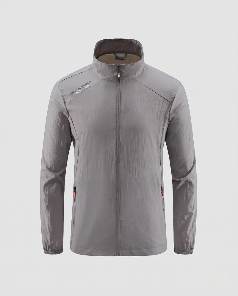 Herren Leichte Outdoorjacke mit hohem Kragen Nord Taschen