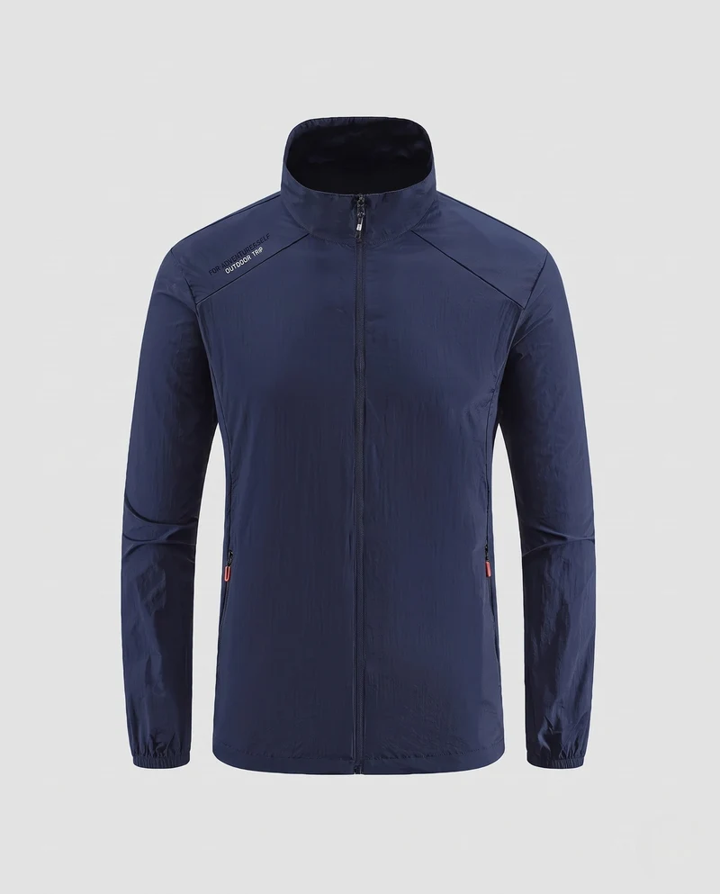 Herren Leichte Outdoorjacke mit hohem Kragen Nord Taschen