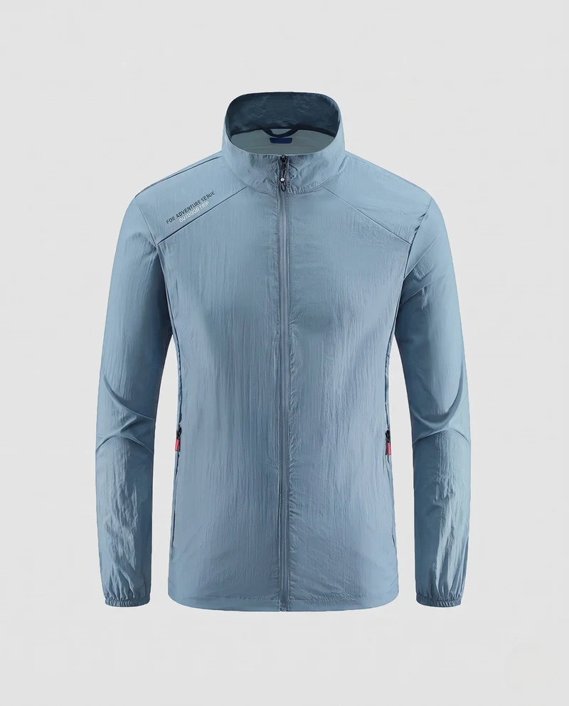 Herren Leichte Outdoorjacke mit hohem Kragen Nord Taschen