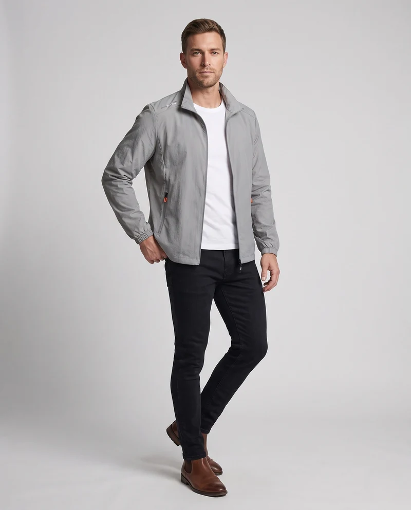 Herren Leichte Sommerjacke mit sportlichem Schnitt Nord Taschen