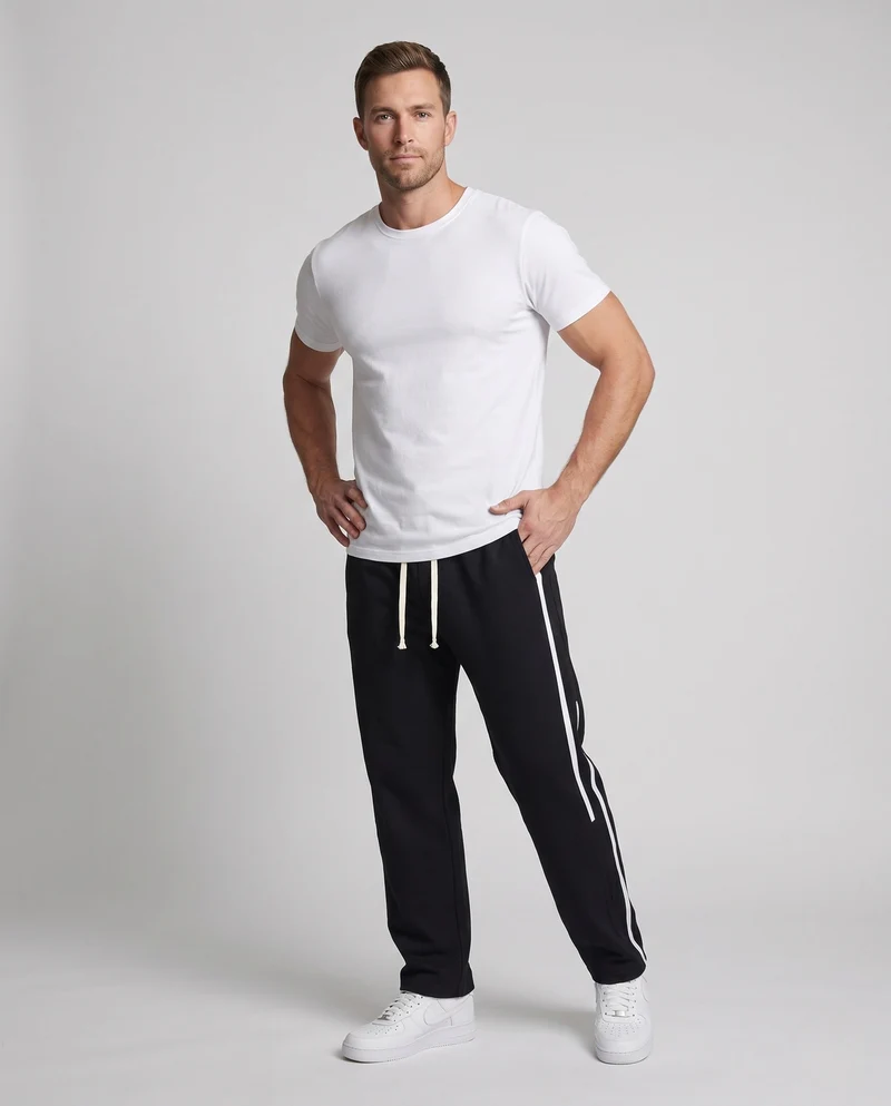 Herren Freizeit Jogginghose mit seitlichen Streifen Nord Taschen