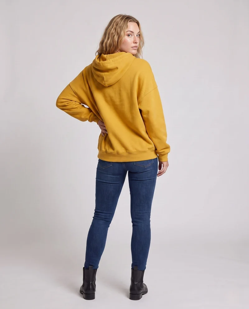 Damen Oversized Hoodie mit Kängurutasche und überschnittenen Schultern Nord Taschen
