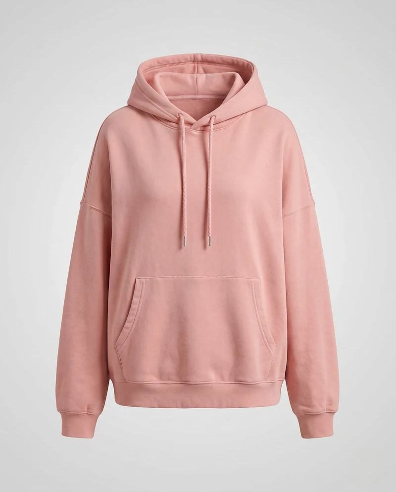 Damen Oversized Hoodie mit Kängurutasche und überschnittenen Schultern Nord Taschen