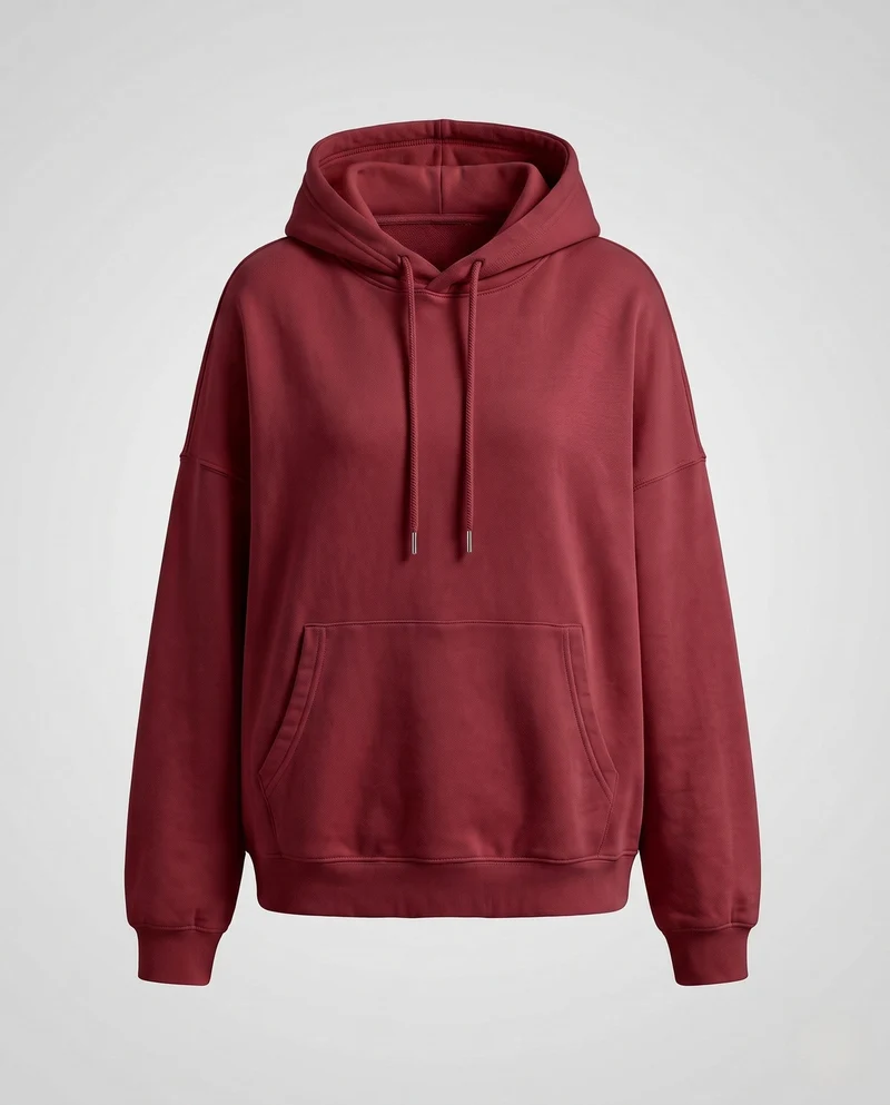 Damen Oversized Hoodie mit Kängurutasche und überschnittenen Schultern Nord Taschen