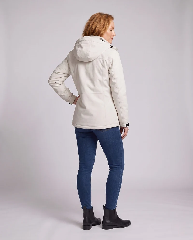 Damen Vielseitige Kapuzen-Parka mit wärmendem Fleece-Futter und wasserabweisender Oberfläche Nord Taschen