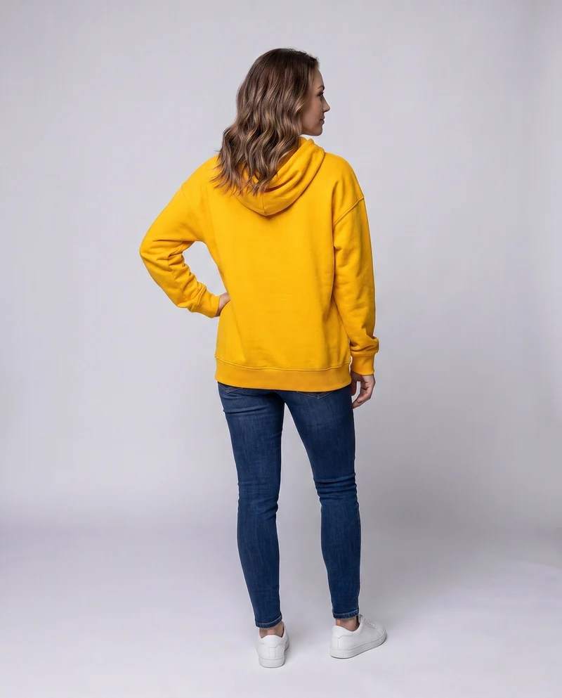 Damen Oversize Hoodie im Relaxed Fit mit Kängurutasche Nord Taschen