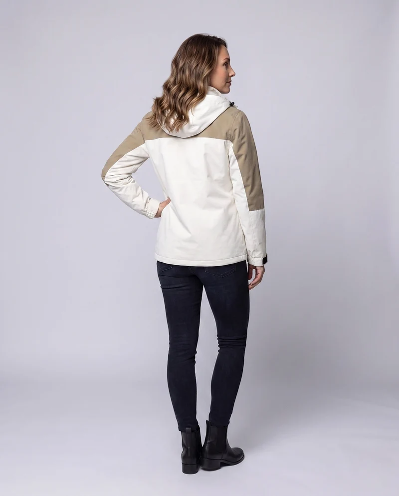 Damen leichte zweilagige Kapuzenjacke mit winddichter Membran und funktionalen Reißverschlusstaschen Nord Taschen