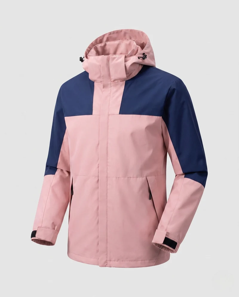 Damen leichte zweilagige Kapuzenjacke mit winddichter Membran und funktionalen Reißverschlusstaschen Nord Taschen