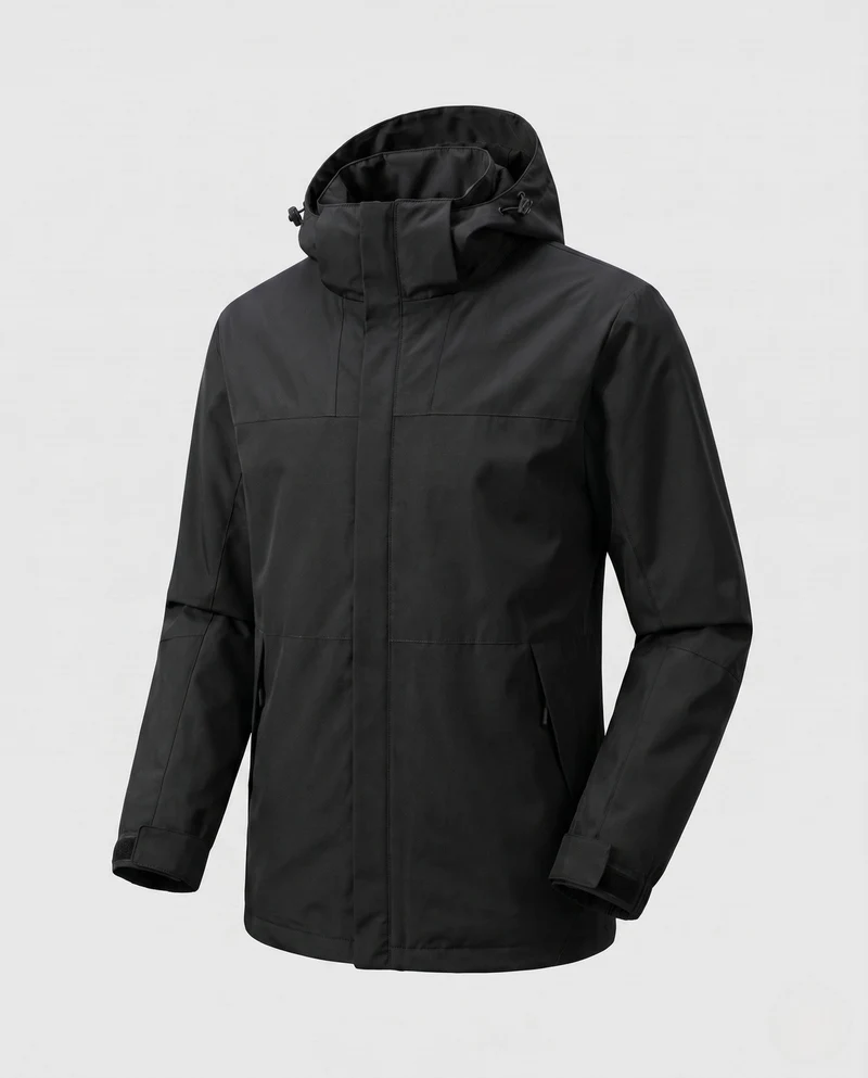 Damen leichte zweilagige Kapuzenjacke mit winddichter Membran und funktionalen Reißverschlusstaschen Nord Taschen