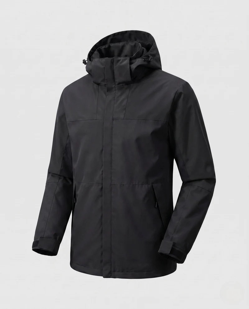 Damen leichte zweilagige Kapuzenjacke mit winddichter Membran und funktionalen Reißverschlusstaschen Nord Taschen