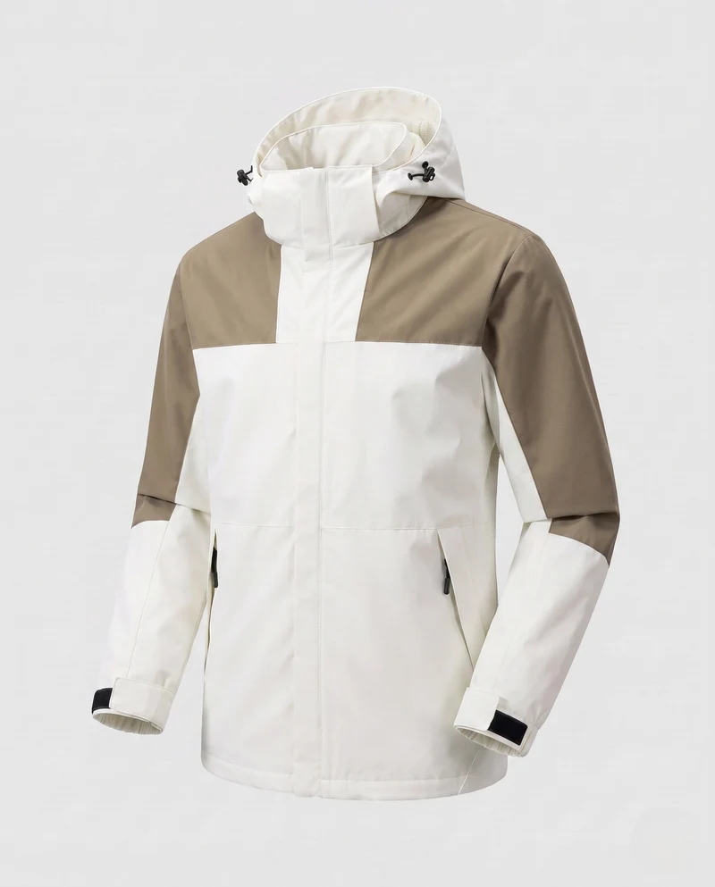 Damen leichte zweilagige Kapuzenjacke mit winddichter Membran und funktionalen Reißverschlusstaschen Nord Taschen