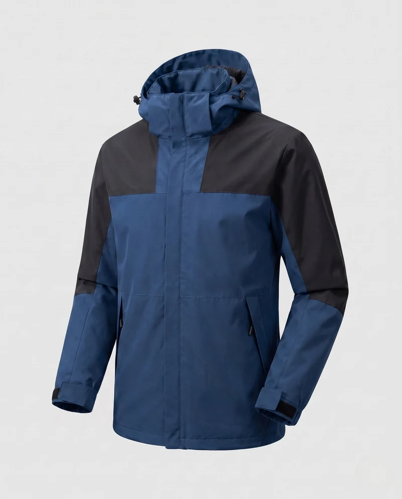 Damen leichte zweilagige Kapuzenjacke mit winddichter Membran und funktionalen Reißverschlusstaschen Nord Taschen