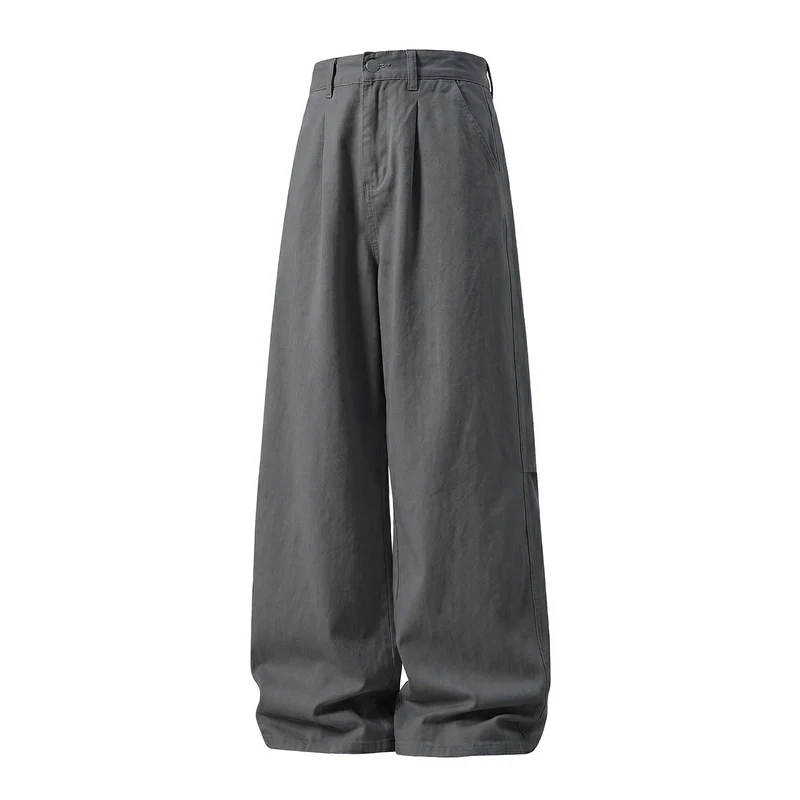 Damen Extraweite High-Waist Palazzo-Hose aus Canvas mit Bundfalten und Utility-Detail Nord Taschen