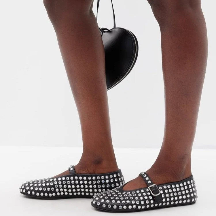 Damen Modische Ballerinas mit Strassverzierungen und komfortablem Fußbett - Vittorelli