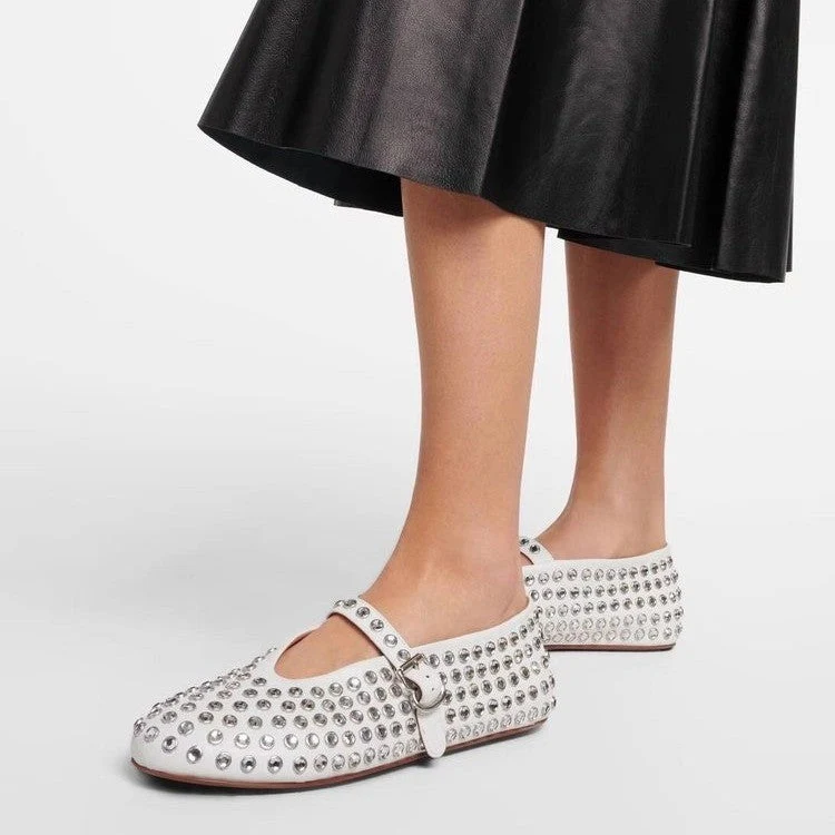 Damen Modische Ballerinas mit Strassverzierungen und komfortablem Fußbett - Vittorelli