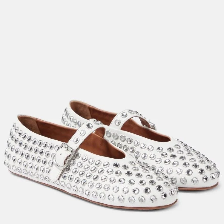 Damen Modische Ballerinas mit Strassverzierungen und komfortablem Fußbett - Vittorelli