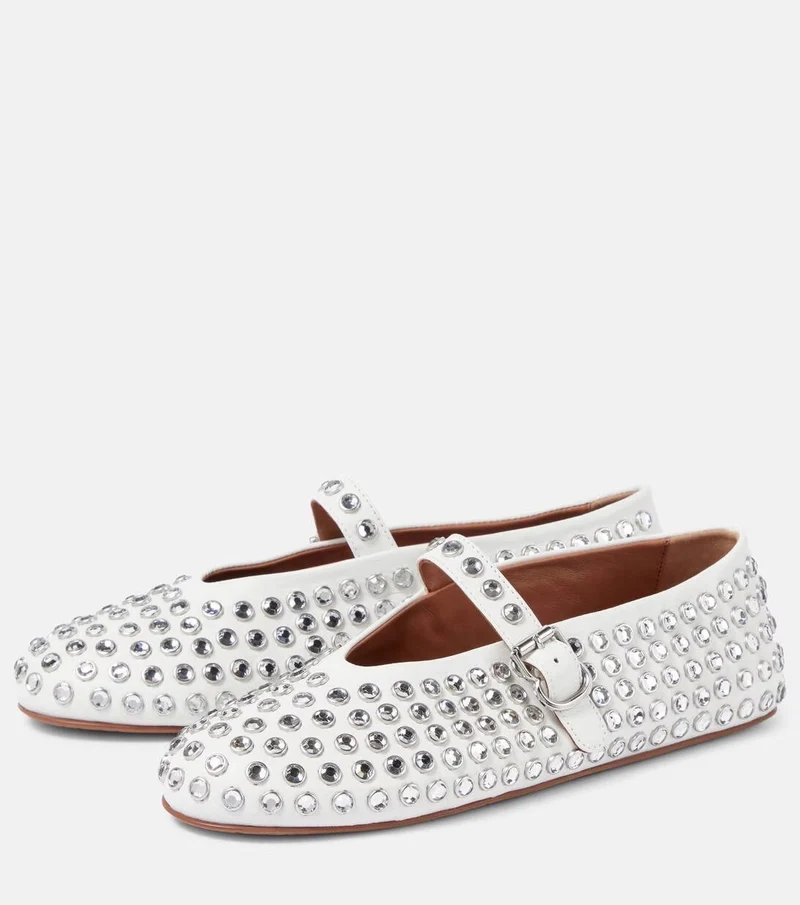 Damen Modische Ballerinas mit Strassverzierungen und komfortablem Fußbett - Vittorelli