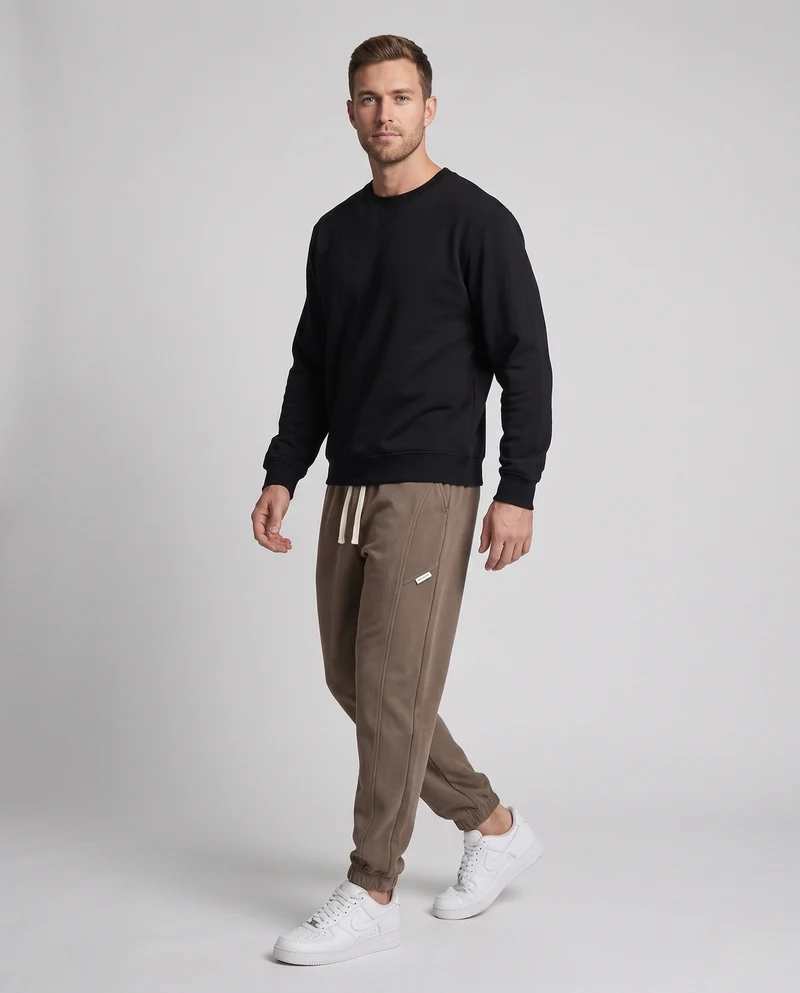 Herren Sportliche Slim-Fit Jogginghose Nord Taschen