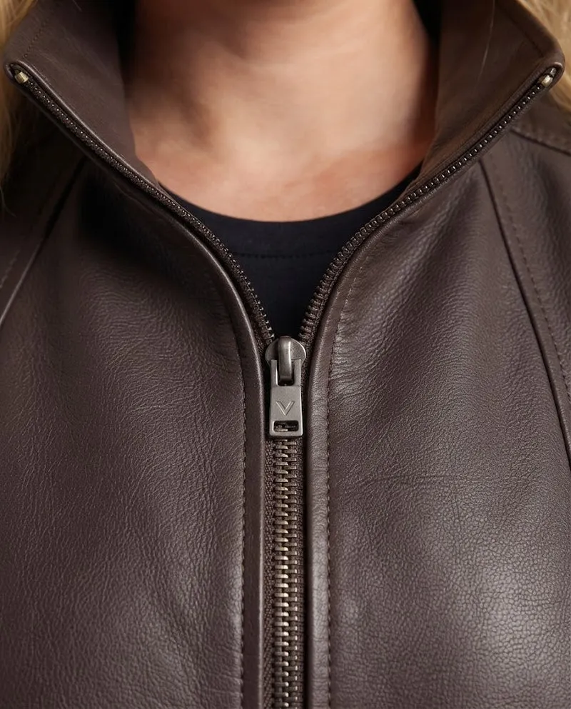Damen Modische Kunstlederjacke Nord Taschen