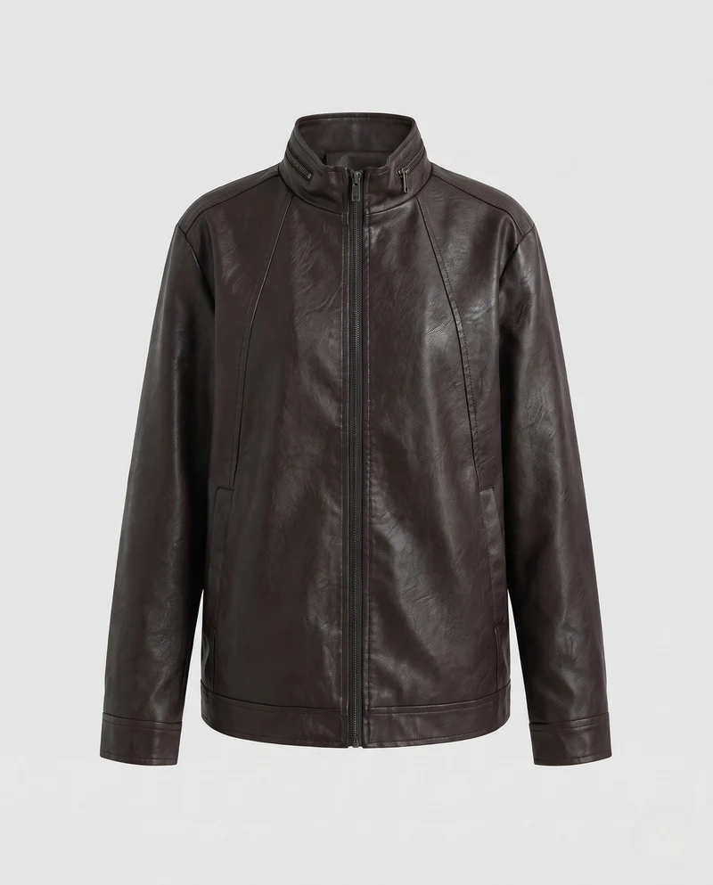 Damen Modische Kunstlederjacke Nord Taschen