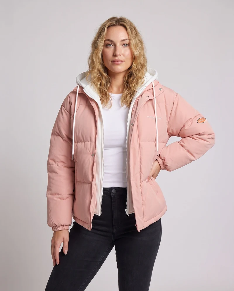 Damen Modische Steppjacke mit Kapuze Nord Taschen