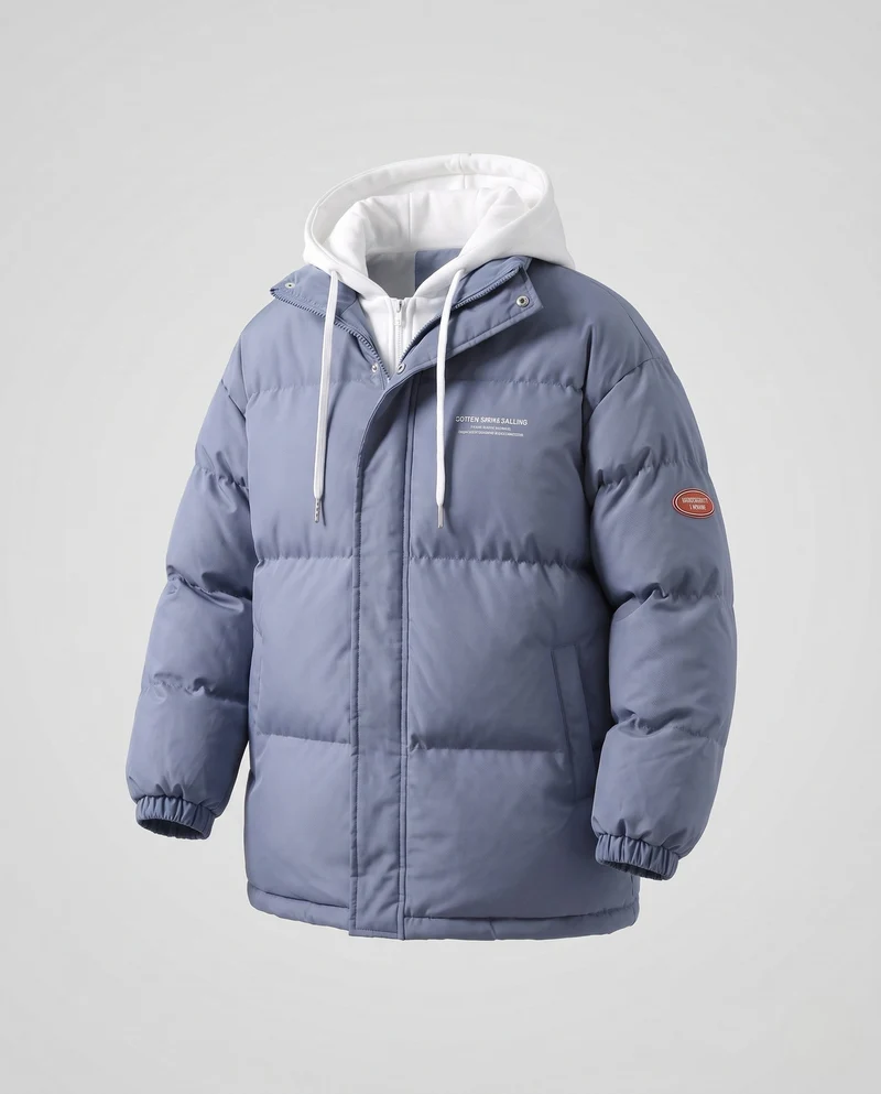 Damen Modische Steppjacke mit Kapuze Nord Taschen
