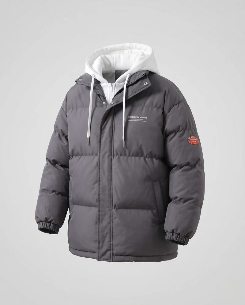 Damen Modische Steppjacke mit Kapuze Nord Taschen
