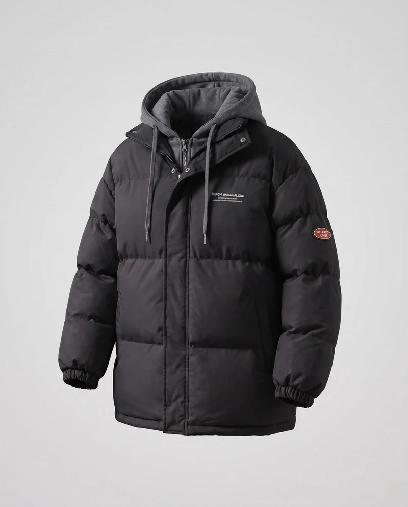 Damen Modische Steppjacke mit Kapuze Nord Taschen