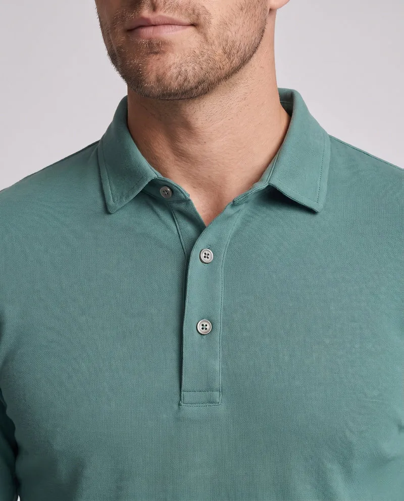 Herren Elegantes Langarm Poloshirt Nord Taschen