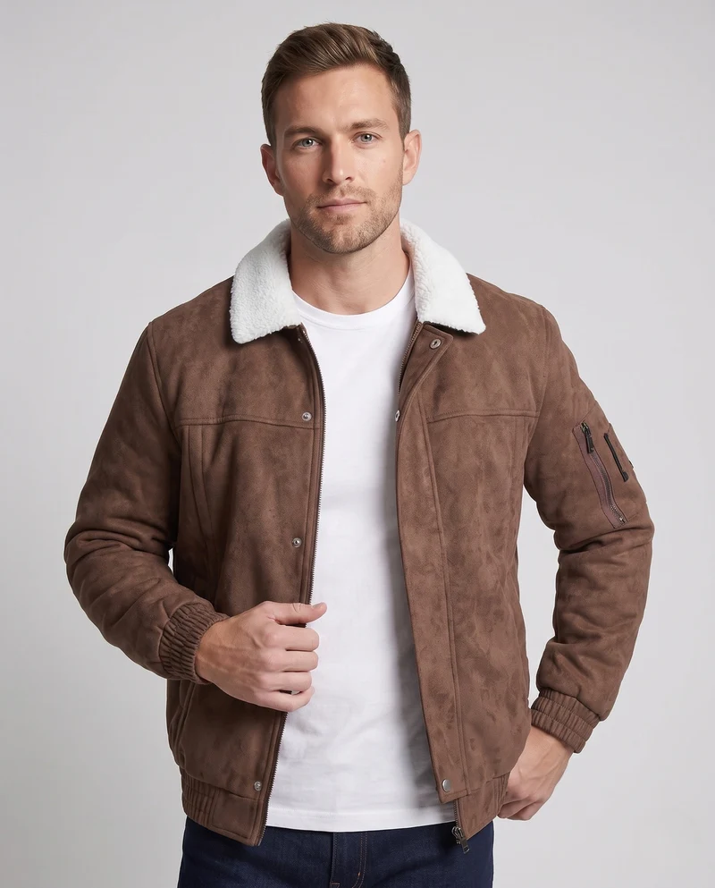 Herren Fleecegefütterte Windjacke Nord Taschen