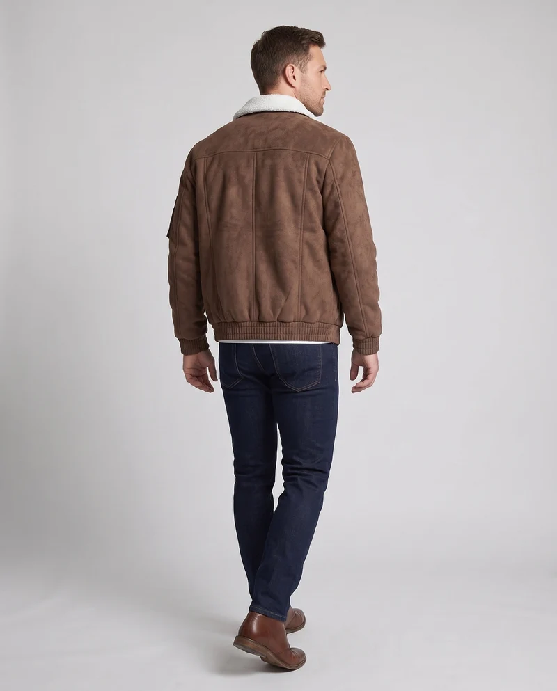 Herren Fleecegefütterte Windjacke Nord Taschen