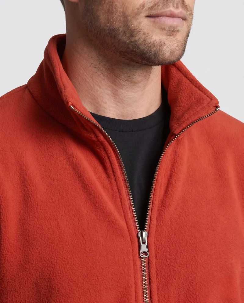 Herren Fleecejacke mit Stehkragen Nord Taschen