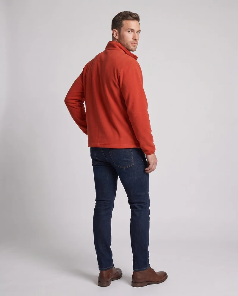 Herren Fleecejacke mit Stehkragen Nord Taschen