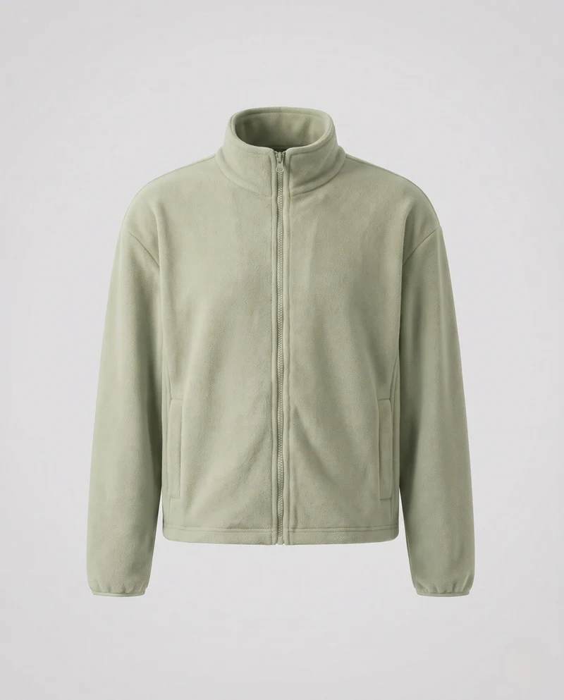 Herren Fleecejacke mit Stehkragen Nord Taschen