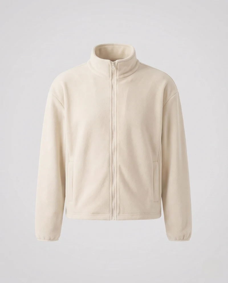 Herren Fleecejacke mit Stehkragen Nord Taschen