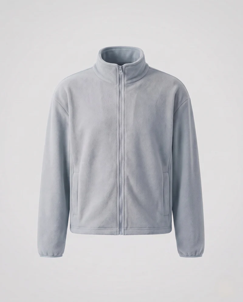 Herren Fleecejacke mit Stehkragen Nord Taschen