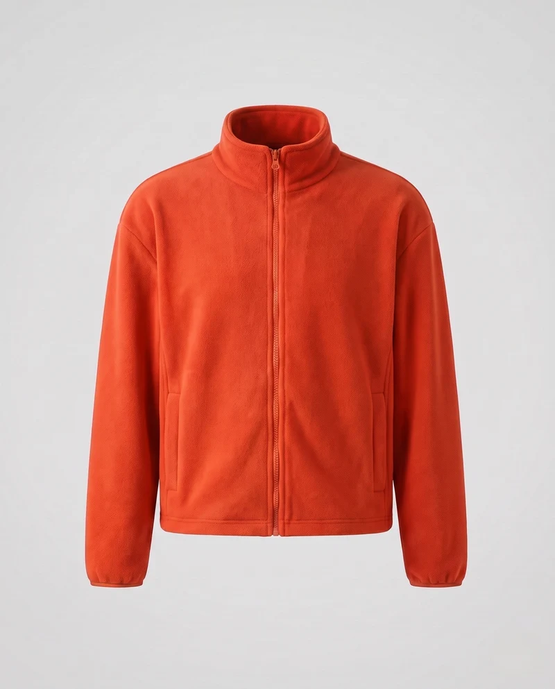 Herren Fleecejacke mit Stehkragen Nord Taschen