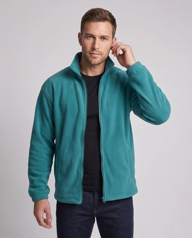 Herren Fleecjacke mit Stehkragen Nord Taschen