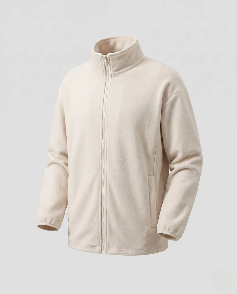 Herren Fleecjacke mit Stehkragen Nord Taschen