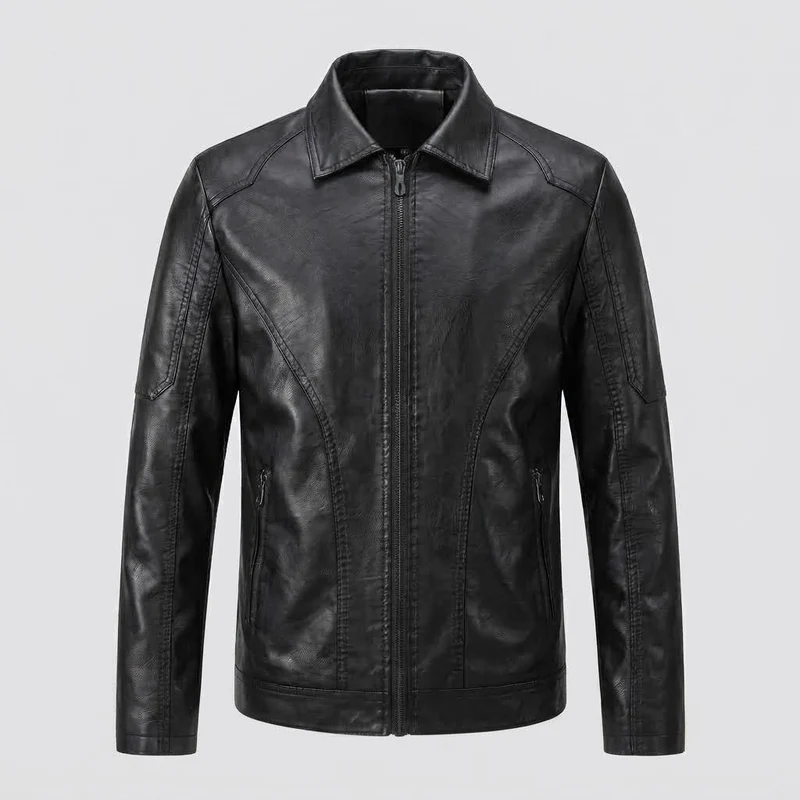 Herren moderne Kunstlederjacke Nord Taschen