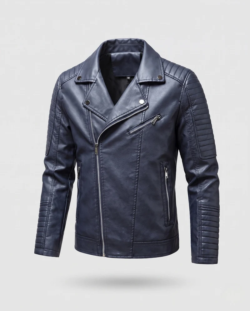Herren Modische Bikerjacke Nord Taschen
