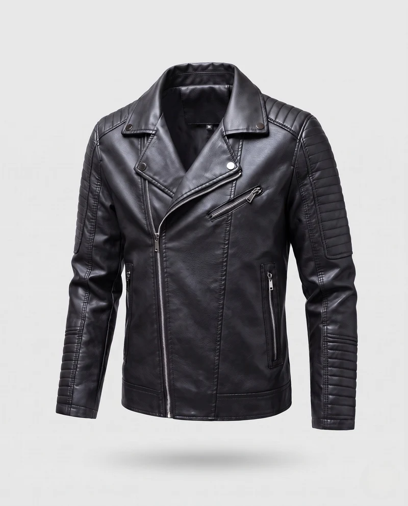 Herren Modische Bikerjacke Nord Taschen