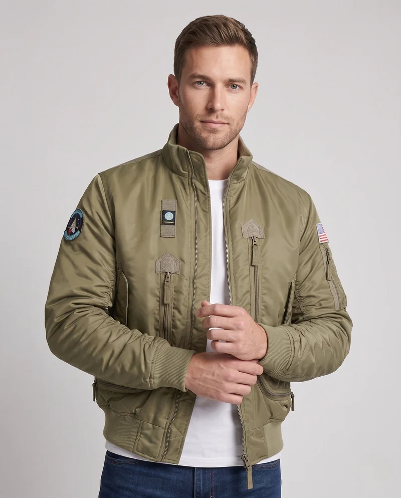 Herren Modische Bomberjacke Nord Taschen
