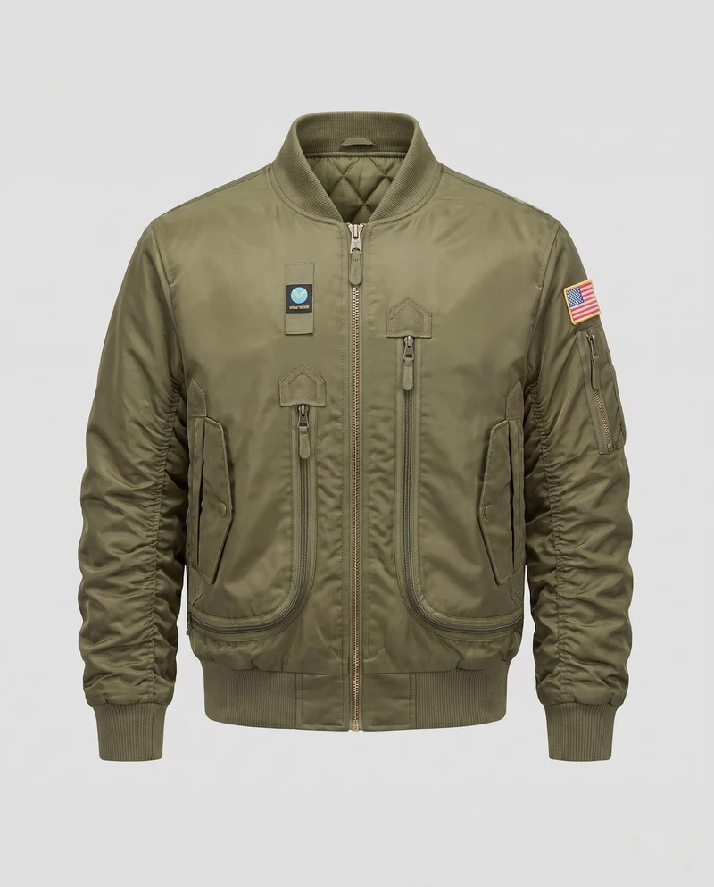 Herren Modische Bomberjacke Nord Taschen