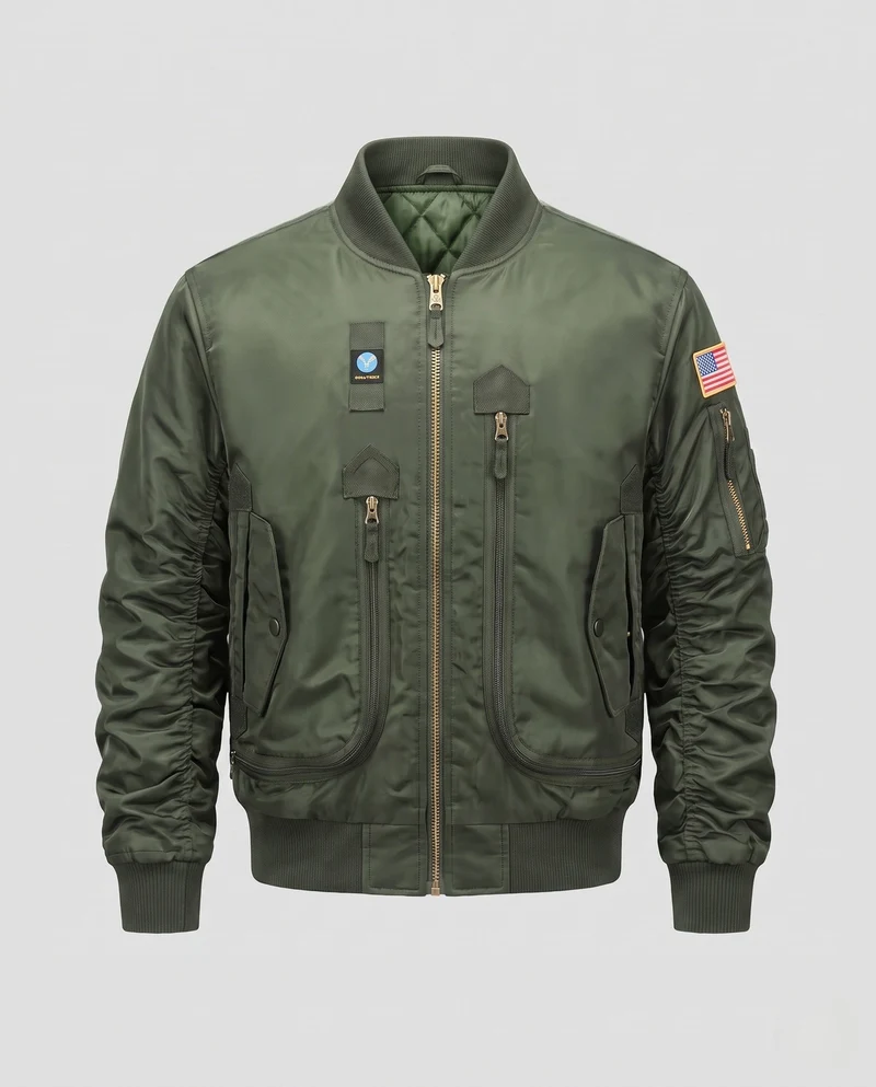 Herren Modische Bomberjacke Nord Taschen
