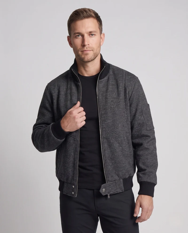 Herren Modische Bomberjacke im sportlichen Design Nord Taschen