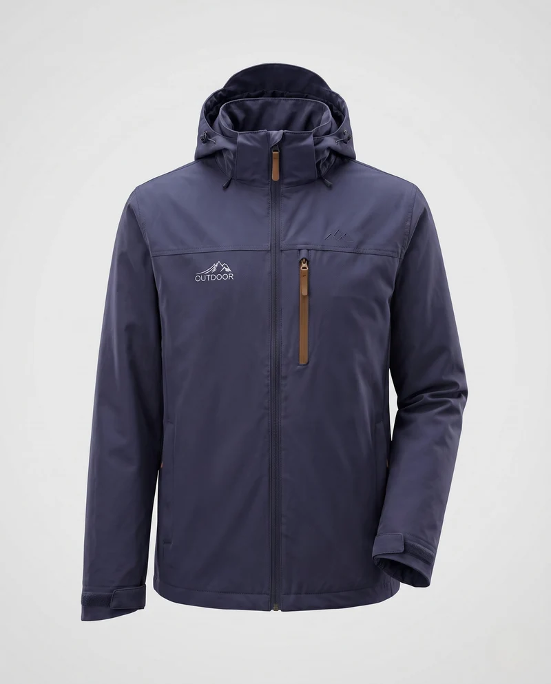 Herren Outdoor-Jacke mit hohem Kragen Nord Taschen