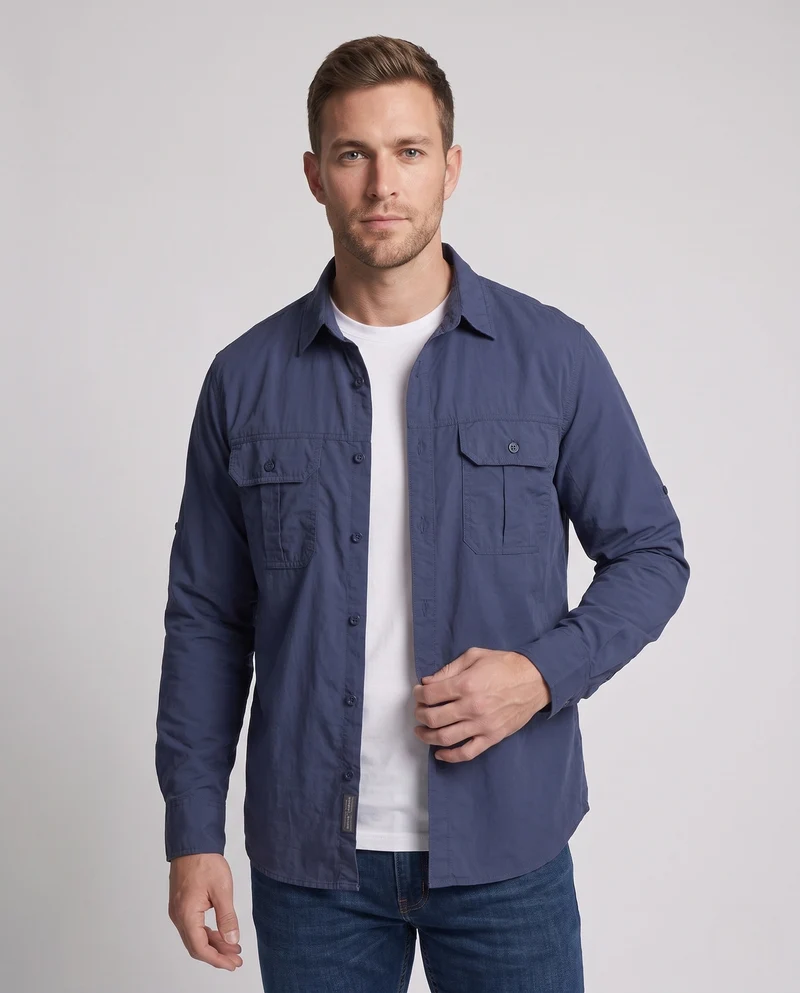 Herren Outdoor Kurzarmhemd mit praktischen Taschen Nord Taschen