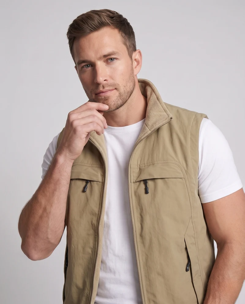 Herren Praktische und wandelbare Fleece-Weste Nord Taschen