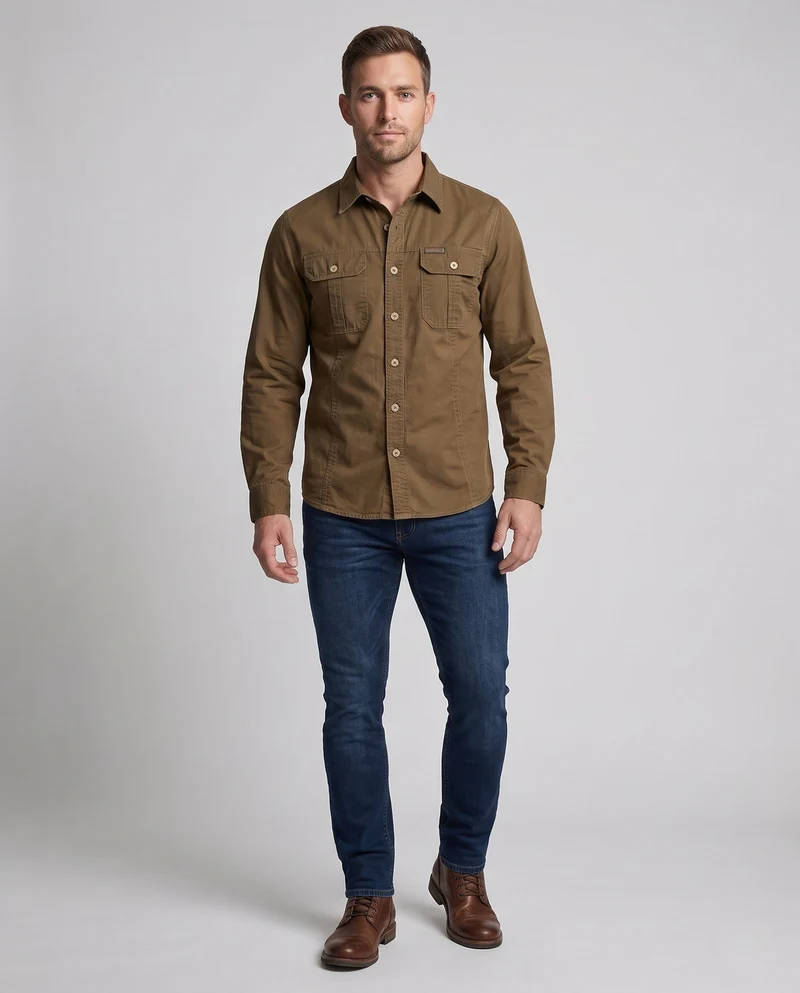 Herren Praktisches Outdoor-Hemd Nord Taschen